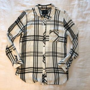Rails Hunter Black & White Plaid Button Down Shirt